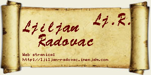 Ljiljan Radovac vizit kartica